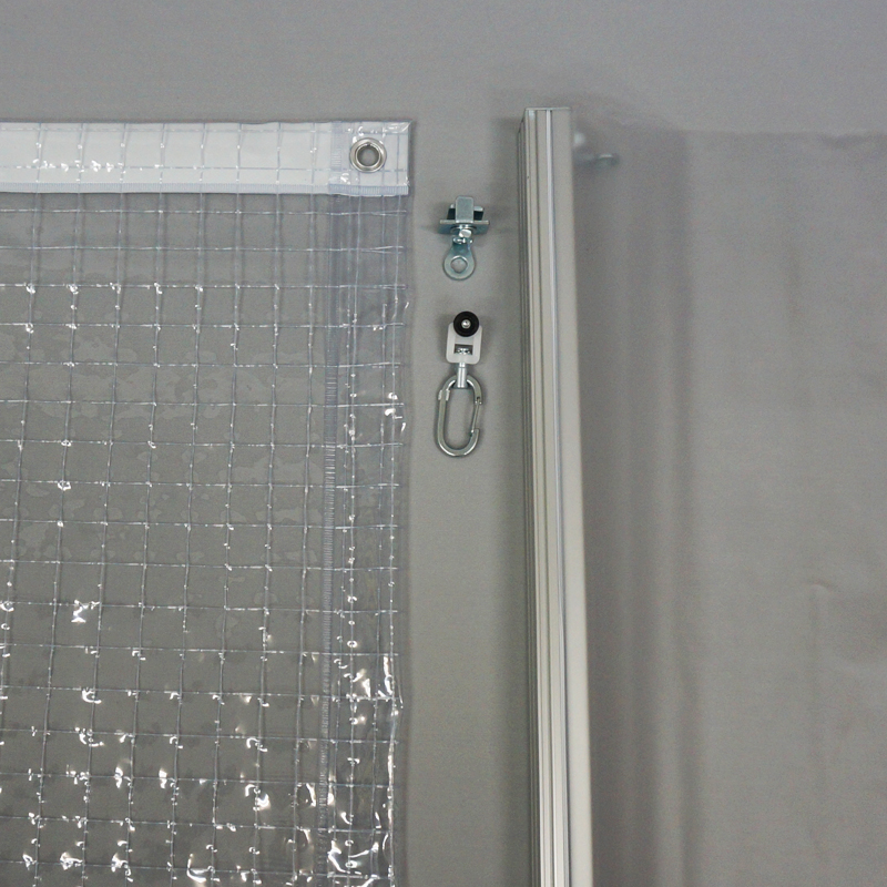 ビニールカーテン透明糸入り0.3t 静電・防炎・耐寒 ST-3000 Ｄ30隙間 